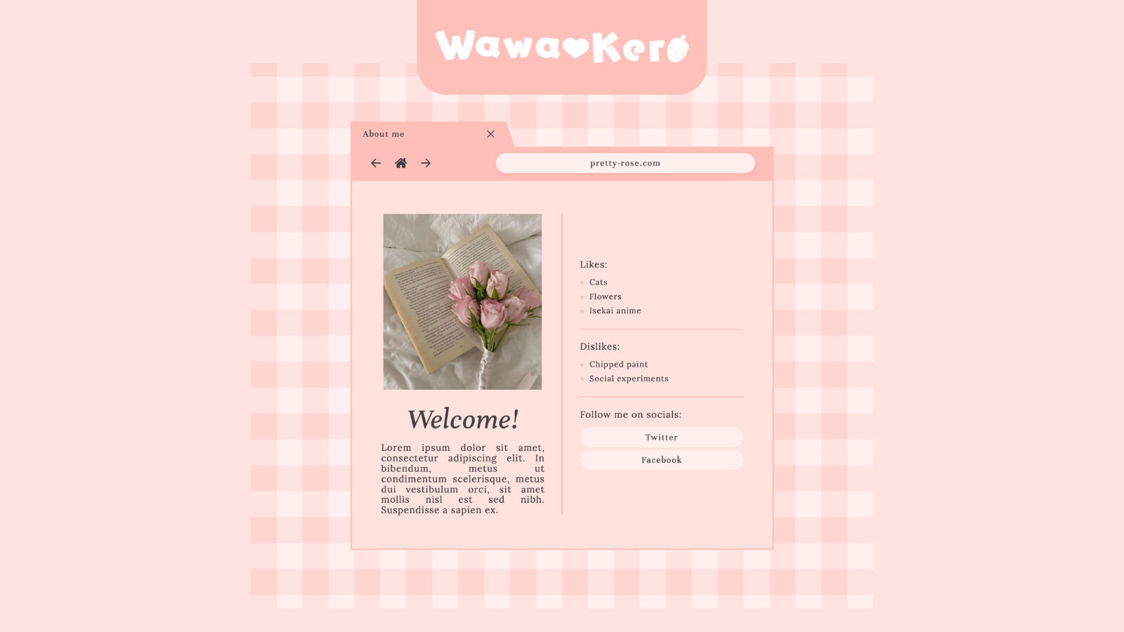 Old rose One-page website